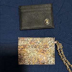 Black and Multicolor Card Holder Set